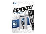 Battery Energizer Ultimate Lithium 9V, 6LR61, A1604, 6LF22, 6F22, 6UM6, MN1604, LR22, blister 1 pcs