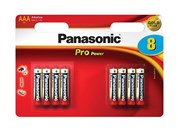 Battery Panasonic PRO POWER AAA, LR03, 1,5V, blister 8 pcs