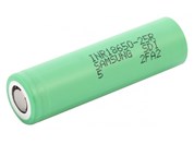 Battery Samsung INR18650-25R, Li-ion, 3,7V, 2500mAh, 20A